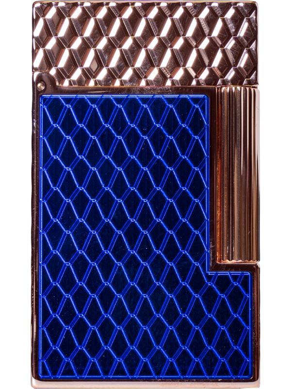 S.T. Dupont Line 2 Lighter Blue and Rose Gold Dragon Scales - C16632