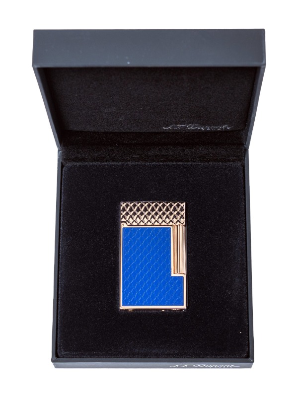 S.T. Dupont Line 2 Lighter Blue and Rose Gold Dragon Scales – C16632