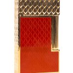 S.T. Dupont Line 2 Lighter Burgundy and Gold Dragon Scales – C16626