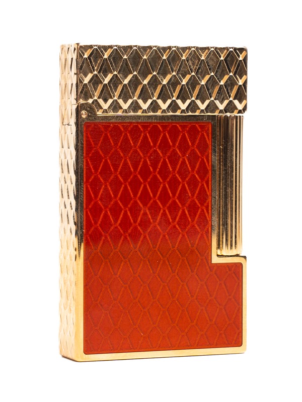 S.T. Dupont Line 2 Lighter Burgundy and Gold Dragon Scales – C16626