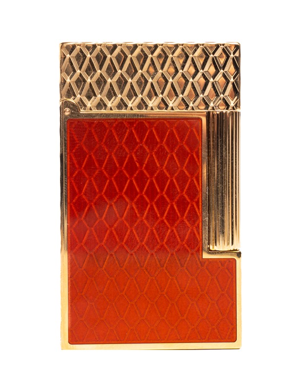 S.T. Dupont Line 2 Lighter Burgundy and Gold Dragon Scales – C16626