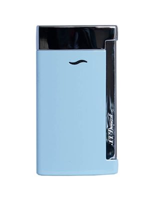 S.T. Dupont Slim 7 Lighter Baby Blue and Chrome - 027779