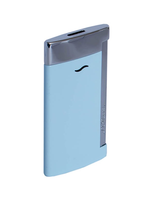S.T. Dupont Slim 7 Lighter Baby Blue and Chrome – 027779