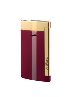S.T. Dupont Slim 7 Lighter Lotus Red with Golden Finishes - 027707