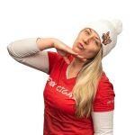 White Fox Pom Beanie