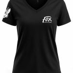 “Zero Fucks Given” Ladies V-Neck T-Shirt (Black) Medium