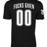 “Zero Fucks Given” Men’s T-Shirt (Black) Medium