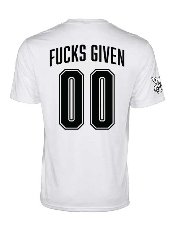 “Zero Fucks Given” Men’s T-Shirt (White) Large