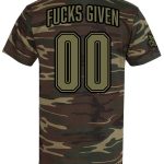 “Zero Fucks Given” Unisex T-shirt (Camo) 2X Large