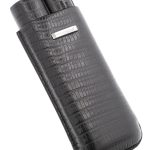Prometheus 2-Cigar Large Ring Gauge Tejus Leather Case – Black