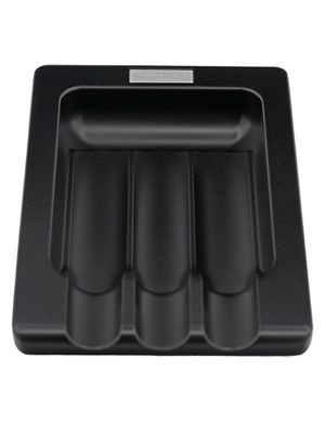 Prometheus 3-Cigar Black Matte Ashtray