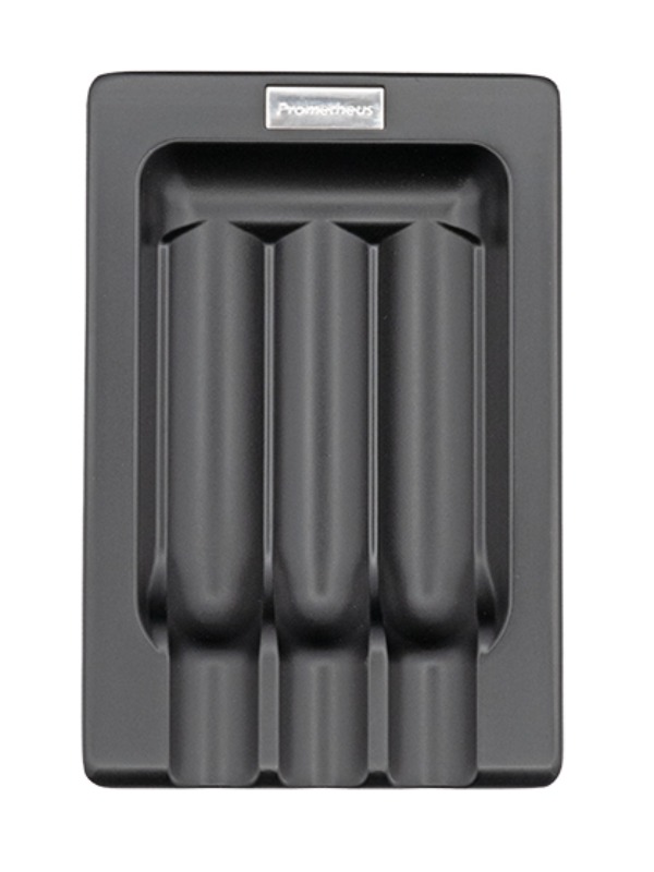 Prometheus 3-Cigar Black Matte Ashtray