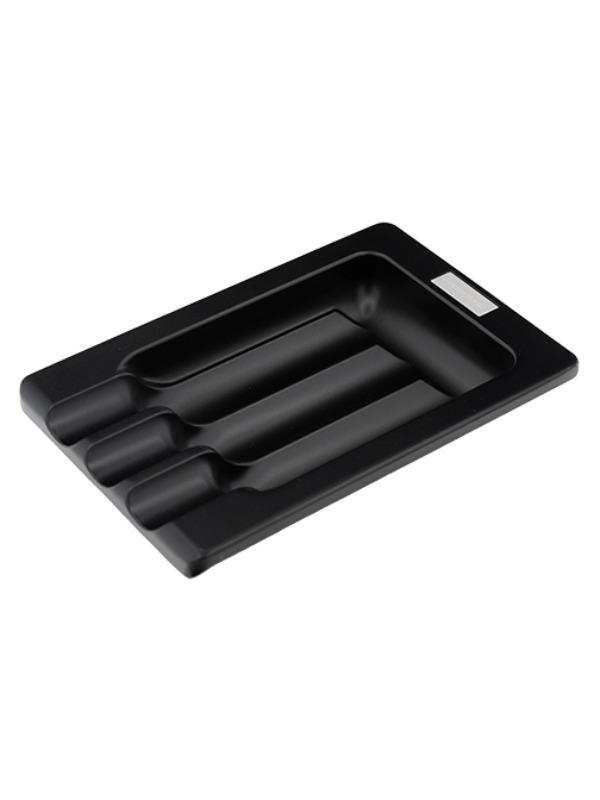 Prometheus 3-Cigar Black Matte Ashtray