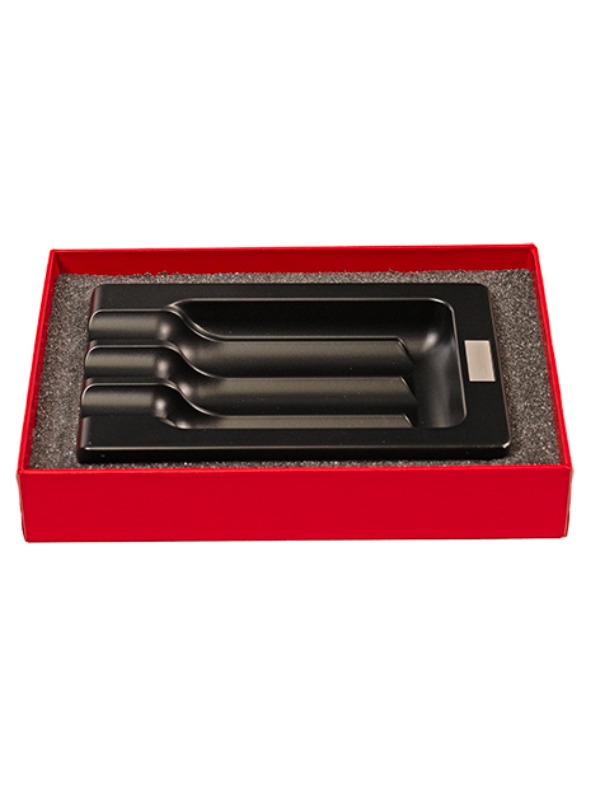 Prometheus 3-Cigar Black Matte Ashtray