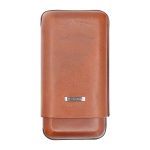Prometheus 3-Cigar Large Ring Gauge Leather Case – Brown