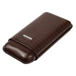 Prometheus 3-Cigar Large Ring Gauge Tejus Leather Case – Brown