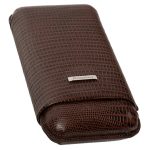 Prometheus 3-Cigar Large Ring Gauge Tejus Leather Case – Brown