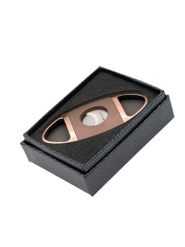 Lotus Jaws Serrated Cigar Cutter – Copper & Brown Crackle (CUT610)