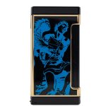 God of Fire “Never Back Down” Ultimo X in Blue on Black Lighter
