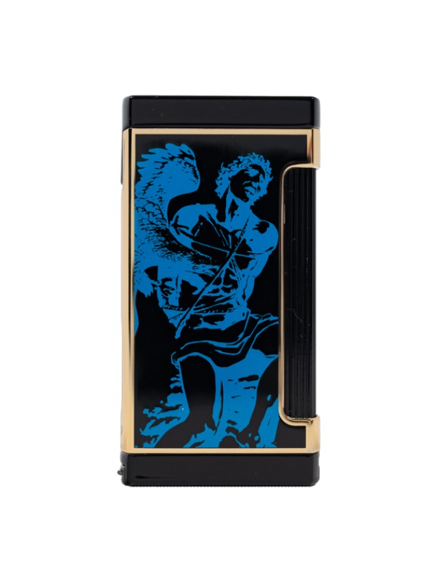 God of Fire “Never Back Down” Ultimo X in Blue on Black Lighter