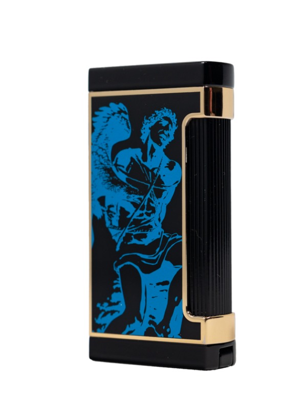 God of Fire “Never Back Down” Ultimo X in Blue on Black Lighter