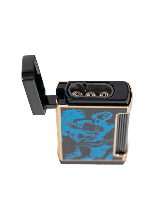 God of Fire “Never Back Down” Ultimo X in Blue on Black Lighter