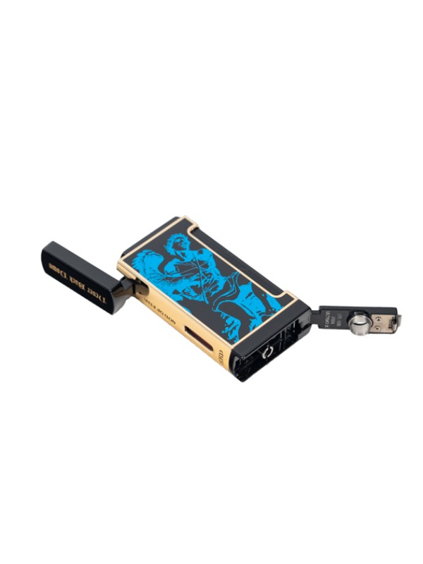 God of Fire “Never Back Down” Ultimo X in Blue on Black Lighter