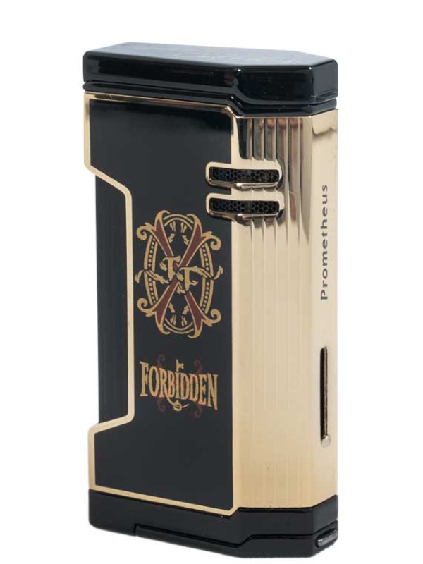 Prometheus OpusX Rare Black Magma XFE Lighter in Black and Gold