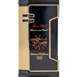 Prometheus OpusX Rare Black Magma XFE Lighter in Black and Gold