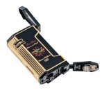 Prometheus OpusX Rare Black Magma XFE Lighter in Black and Gold