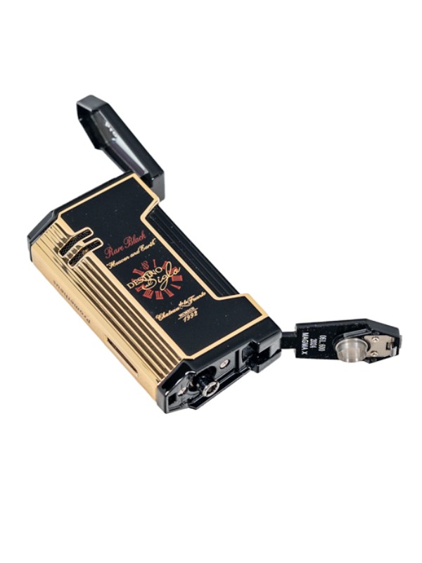 Prometheus OpusX Rare Black Magma XFE Lighter in Black and Gold