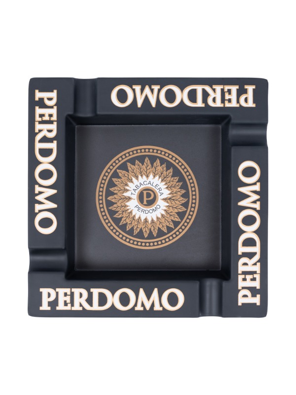 Perdomo Square 4 Cigar Ashtray Black