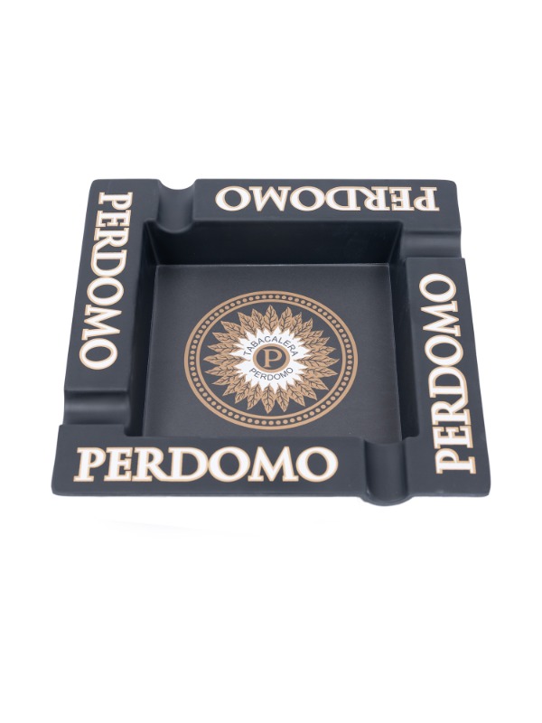 Perdomo Square 4 Cigar Ashtray Black