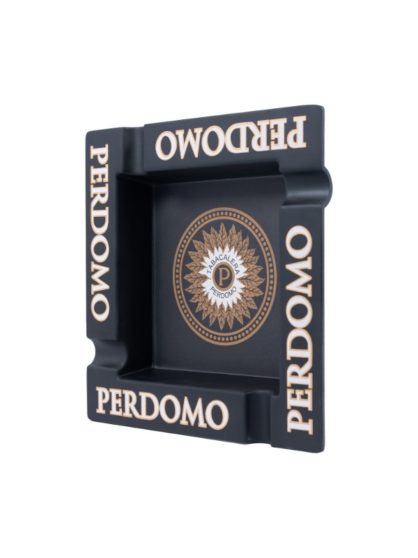 Perdomo Square 4 Cigar Ashtray Black