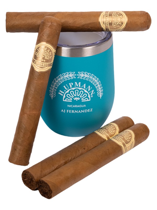 H. Upmann Insulated Tumbler with 4 H. Upmann Classic Toro Cigars
