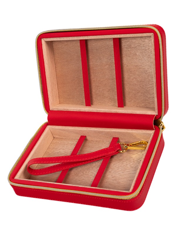 Rocky Patel Leather Travel Case – Red