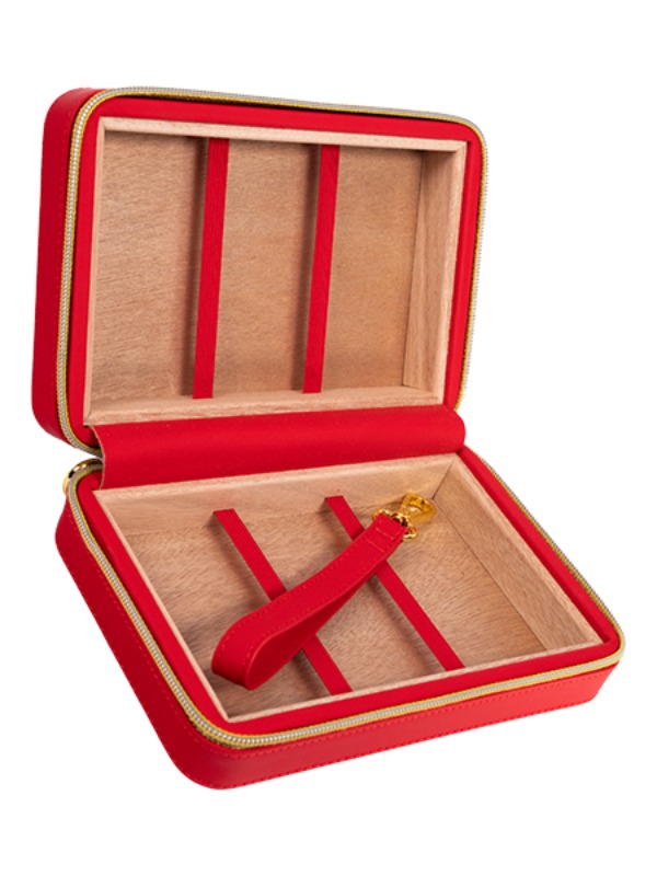 Rocky Patel Leather Travel Case – Red