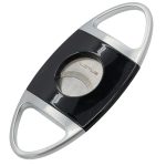 Lotus Jaws Serrated Cigar Cutter – Glossy Black & Chrome Satin (CUT607)