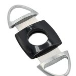 Lotus Jaws Serrated Cigar Cutter – Glossy Black & Chrome Satin (CUT607)